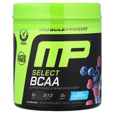 머슬팜 MusclePharm Select BCAA 블루 라즈베리 225g7.9oz129132원산지:기타, 1개, 225g