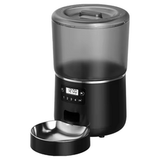 寵物自動餵食器 4L, 黑, 1個