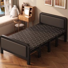 심플하고 모던한 1인용 휴대용 오피스 접이식 낮잠용 침대, 블랙(B)