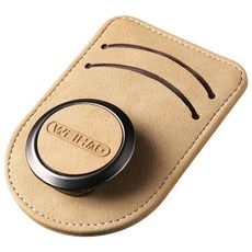 차량용 선글라스 가죽 클립 카드수납 2in1 안경걸이, 베이지, 1개