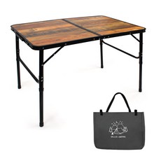 KALLUS CAMPING 접이식 월넛 테이블 90cm (가방포함)