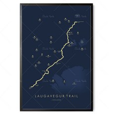 달마도 그림 안나프나 회로 포스터 | 트레일 맵 월 아트 네팔 하이킹 Himalayas 어드벤처를 되돌리기, 4, 13x18cm Canvas