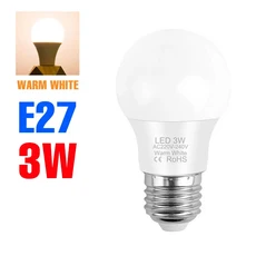 LED전구 20W LED 전구 E27 천장등 E14 램프 AC220V 샹들리에 조명 백색 240V 가정용 거실용, 19 E27 3W Warm White, 발광 색상: 1. E27 Warm White 3W, 1개