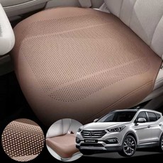 싼타페DM(12~) 2.2(R엔진) 차량용 럭셔리 가죽 방석 통풍 시트 커버 로열 브라운 1개