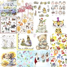 동물 모음 냅킨 20장