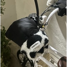 자전거방한토시 방한핸들커버 핸들덮개, 하트블랙