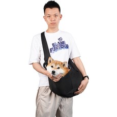 반려동물 외출용 겨울 보온 고양이 가방 애견인 크로스 펫백 LNN25120634 21, 1개, 블랙