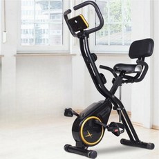 좌식 실내자전거 실내용 헬스 자전거 스핀바이크 싸이클 가정용 접이식, 블랙