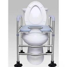 환자 안전 손잡이 바 보조 표준 대형 U형(48-58CM), 탄소강 O형(42CM) 변기 의자
