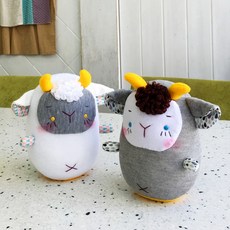 베베 돌리양 양말인형 양인형 청양인형만들기 펠트diy, 그레이, 1개