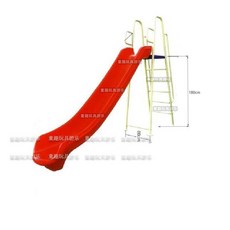 플라스틱 미끄럼틀 대형 놀이기구 놀이터 야외 슬라이드, 밝은 회색  단일 슬립 + 1.8 미터 높이의 사다리