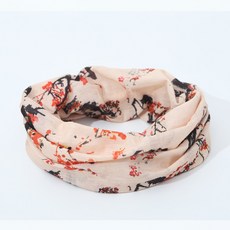 兩條裝】戶外輕薄透氣魔術頭巾男速幹護頸防曬面罩女遮臉防風圍脖, 水墨花畫, 1個