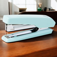 釘書機 訂書針 辦公用品釘書機 10號針 辦公室釘書機 手握式訂書機 文具 莫蘭迪色, 1個, 莫蘭迪釘書機【淺綠】1入, 淺綠