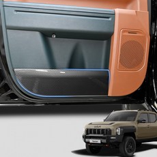 도어 킥커버 타스만 호환 실내 보호 패널 가드 커버, 1+2열4P, 상세페이지 참조