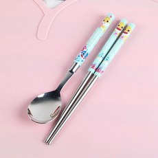 핑크퐁 아기상어 주니어 스푼젓가락세트, 1개, 상세페이지 참조