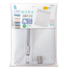 UD 角型粗網洗衣袋40*50cm 粗網洗衣袋 衣物清洗袋, 白色, 1個