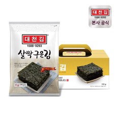 대천김 살짝 구운 김 11g, 10개, 살짝 구운 김 10봉