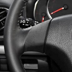 151560 BETTERHUMZ 센터 콘솔 스티커 마쯔다 6 2003-2015와 호환 알칸타라 카본 가죽 스티어링 휠 버튼 프레임 트림 자동차 내부 몰딩 액세서리(스타일 B, 스타일 B