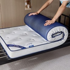 기숙사 토퍼 두꺼운 돌침대 접이식 멀티 손님용 라지킹 매트리스 패드, 3. 60x200cm, 3. 라텍스 버터플라이 화이트 9cm