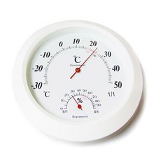 나이스리빙 온습도계 원형 벽걸이형 온도계 습도계, 1개