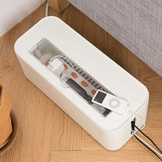 꿈꾸는비 멀티탭 케이블 정리함 케이블정리박스, 화이트