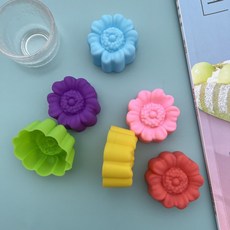 머핀틀 실리콘 멀티 주방 베이킹 빵틀 모양 몰드 컵케이크 3CM 난초, 3CM 입체 하트