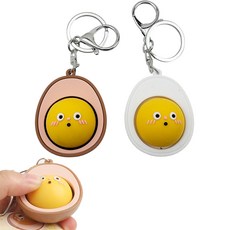 토이즈데이 구운계란 VS 삶은계란 딸각이 키링 백꾸 피젯 토이 스트레스 해소 키덜트 장난감, 1개, 구운계란+삶은계란