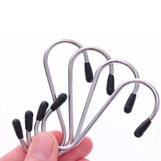 S型掛鉤 金屬掛鉤 多功能掛鉤 門後掛鉤 牆壁掛鉤 廚房掛鉤 浴室掛鉤, 一組四個, 1個