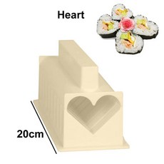壽司模具 飯糰模具 手握壽司模 壽司捲 壽司竹捲 DIY 烘焙 料理 方形壽司工具套裝, 1個, 愛心