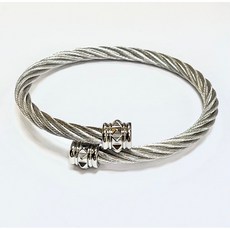 富安鐘錶 夏利豪總代理公司貨 立體菱格飾頭鋼索手環 04-101-1268-0尺寸 一年保固