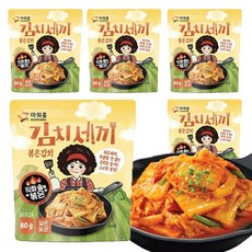 아워홈 김치세끼 볶음김치 80g x 5개 / 김치볶음 여행용김치 미니김치 꼬마김치, 400g, 1개