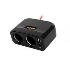 삼진 토스 2구소켓 USB 블랙 0753 차량용 멀티 시거잭 블랙박스 네비게이션 케이블, 1개