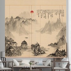 대나무커튼 파티션 복고 인테리어 접이식 블라인드 창문햇빛가리개 칸막이 원목 유슈