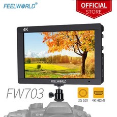 Feelworld FW703 7 인치 3G-SDI HDMI "IPS 1920x1200 히스토그램 피어싱 포커스 얼룩말이 장착 된 풀 카