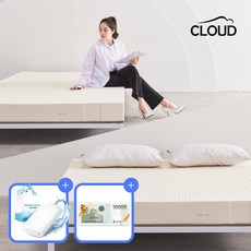 [20%쿠폰+오늘출발] 클라우드 천연라텍스 침대 거실 바닥 토퍼 매트리스 + 속커버 세트 / 겉커버 포함 X (슈퍼싱글/퀸/킹)
