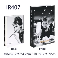 장식을위한 가짜 책 간단한 가짜 책 장식 커피 테이블 추가 거실 장식 파리 뉴욕 런던, 01 Not Open, 49 IR407