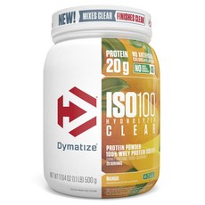 Dymatize ISO 100 透明乳清蛋白粉, 芒果, 1個, 500克