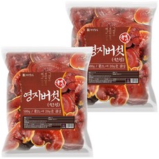 건강중심 국산 영지버섯 절단 영지 차, 2개, 500g