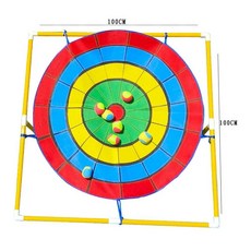 야구공 던지기 다트 야구공끈끈이 찍찍이 다트판 야구판 캐치 투구 과녁 맞추기 게임, 원형 점착 타겟 20개 공, 1개