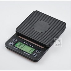 Bear Love 貝勒拉芙 手沖咖啡秤 - 精準計時 廚房電子秤 (0.1g-3kg), 黑色, 黑色