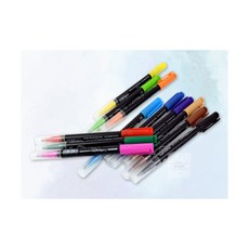 캘리그라피 트윈펜 세트 캘리그라피재료 무취캘리그라피펜 켈리그래피, 6색