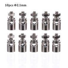 RC 비행기 10Pcs 3.1mm 2.1mm 1.8mm 1.3mm 조정 가능한 푸시로드 링키지 스토퍼 서보 커넥터 보트 헬리콥터, 10pcs D2.1mm-A