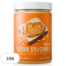 비소뉴 크리미 땅콩버터, 500g, 3개