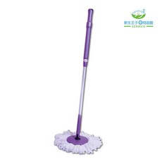 統用手壓式旋轉拖把 桿子2桿2布(紫色款) 購買就送1入拖把夾(掛勾), 1個, 紫色