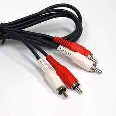 AUX케이블 2RCA_2RCA 반주기 앰프 연결선 0.5m 1m 1.5m 3m 핀코드, 2rca/2rca(1.5m), 1개
