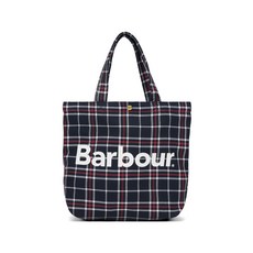 바버 타탄 프린트 토트 백
