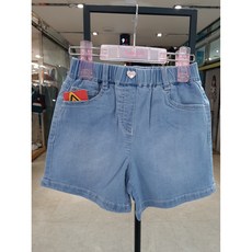 로엠걸즈 쇼핑점 리본 3부 데님 팬츠 RGTJ2541C