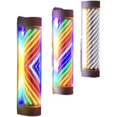 미용실 싸인볼 회전 이발소사인볼 LED 인테리어 광고 X1 [레인보우 13x13x60cm] 기본구성, X21 [화이트 13x13x60cm]
