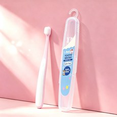 고양이 강아지 겸용 소프트 모 와이드 헤드 반려동물 칫솔, 1개, 분홍색