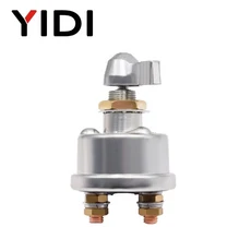 자동차 배터리 마스터 스위치 아이솔레이터 분리 차단 킬 메인 전원 로터리 ON OFF 트럭 차량용 12V 24V DC, 1개